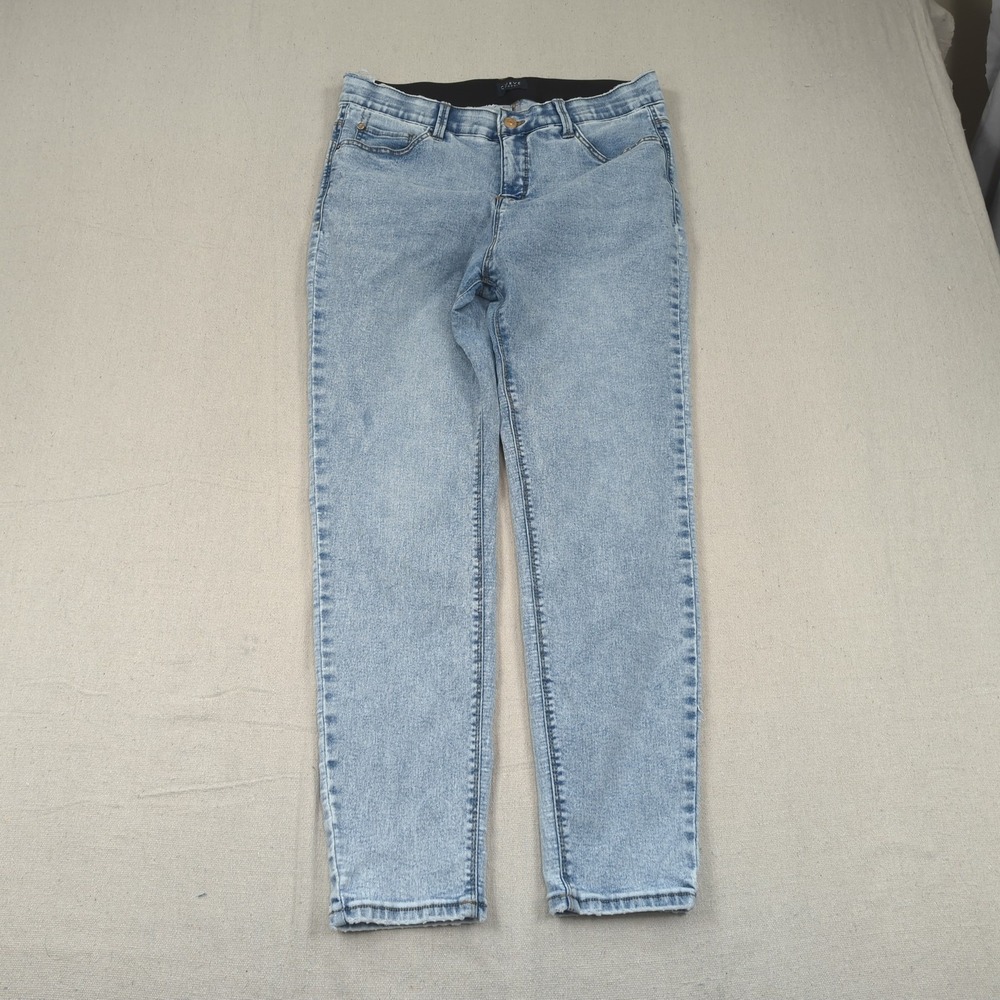 Curve Appeal Jeans Womens 12 31 Blue High Rise Skinny Stretch Light Wash